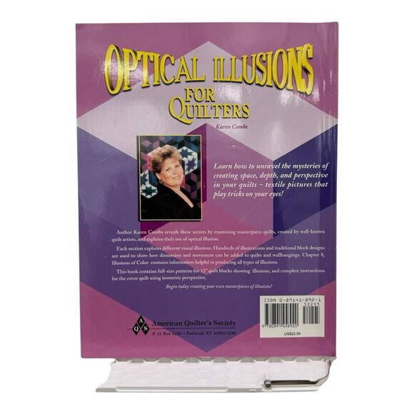 Optical Illusions for Quilters by Karen Combs 1977 Signed Copy - Picture 2 of 8